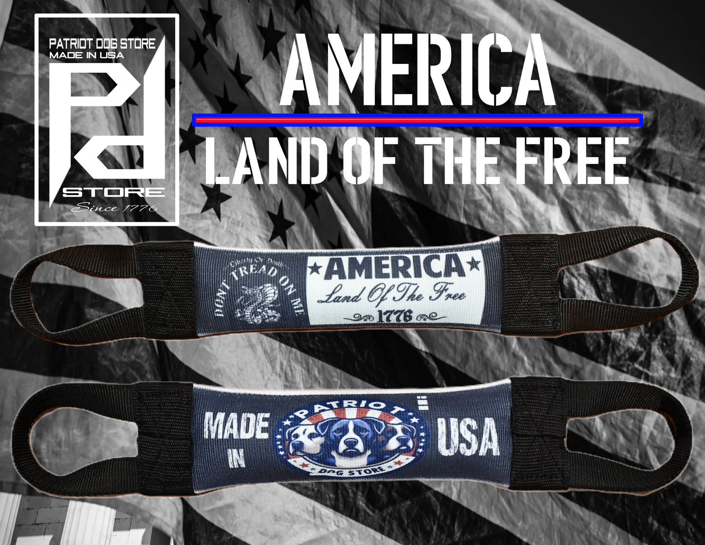 America Land of the Free Firehose Tug Toy